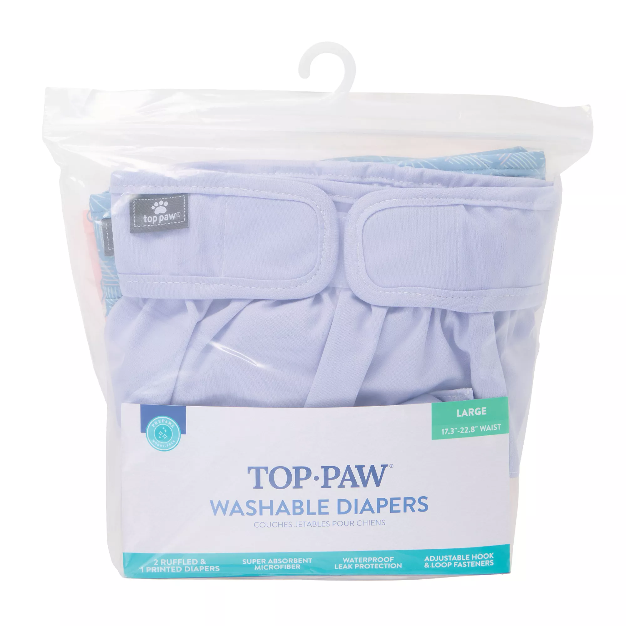 Top Paw® Washable Fashion Diapers for Dogs, 3 Count