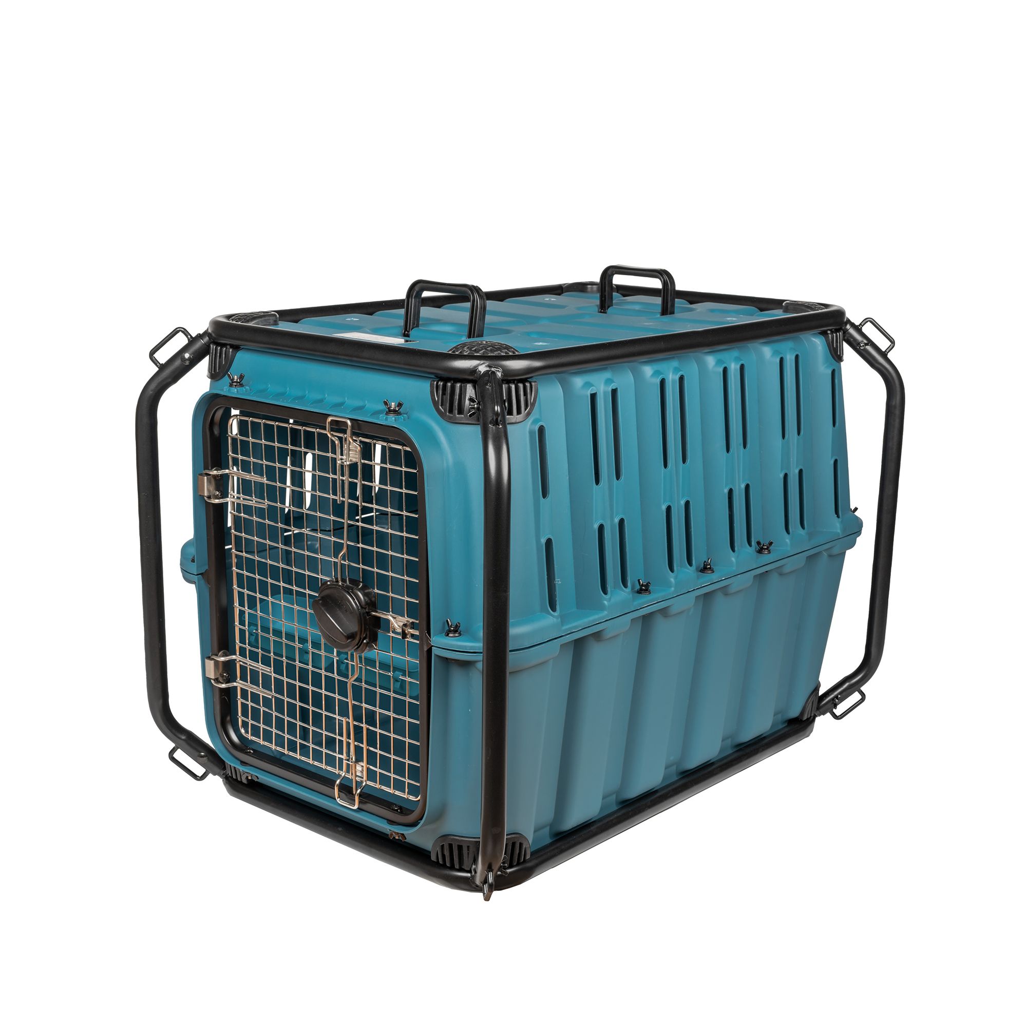 Sport Pet Blue Guardian Strong and Durable Plastic Dog Kennel Medium