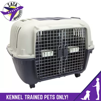 SportPet Designs Double Wire Door Plastic Kennel