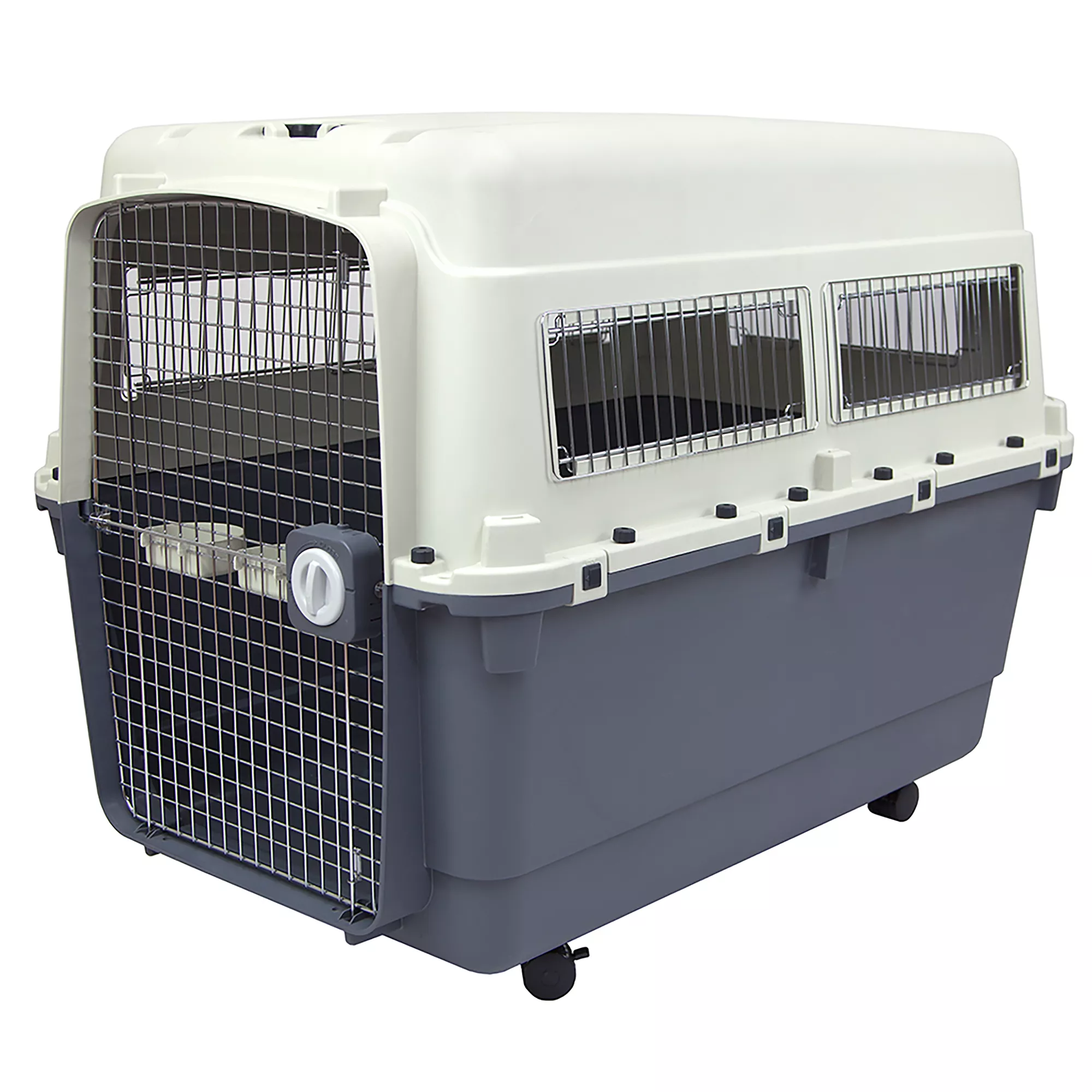 Sport Pet Plastic Travel Kennel for Dogs - White