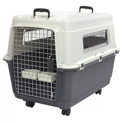 Product Sport Pet Plastic Travel Kennel for Dogs - White