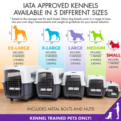 Sport Pet Plastic Travel Kennel for Dogs - Plastic Pet Carrier, White - Image 5