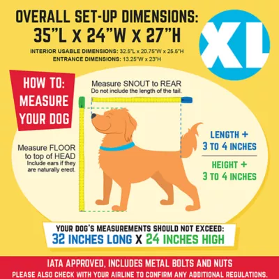 Sport Pet Plastic Travel Kennel for Dogs - Plastic Pet Carrier, White - Image 6