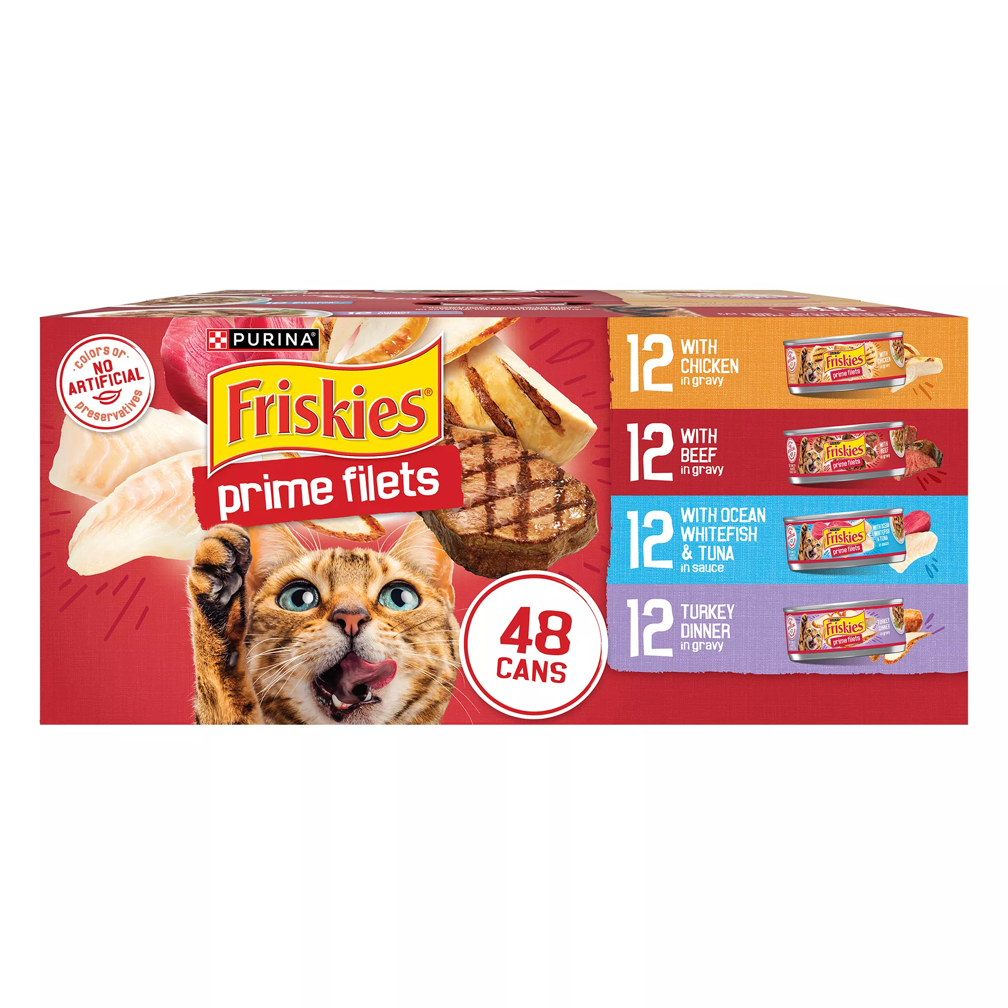 Purina Friskies Cat Wet Food - Variety Pack, 48 CT, 264 OZ