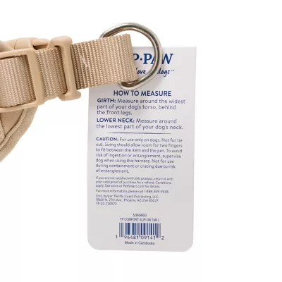 Product Top Paw® Tan Comfort Slip-On Harness