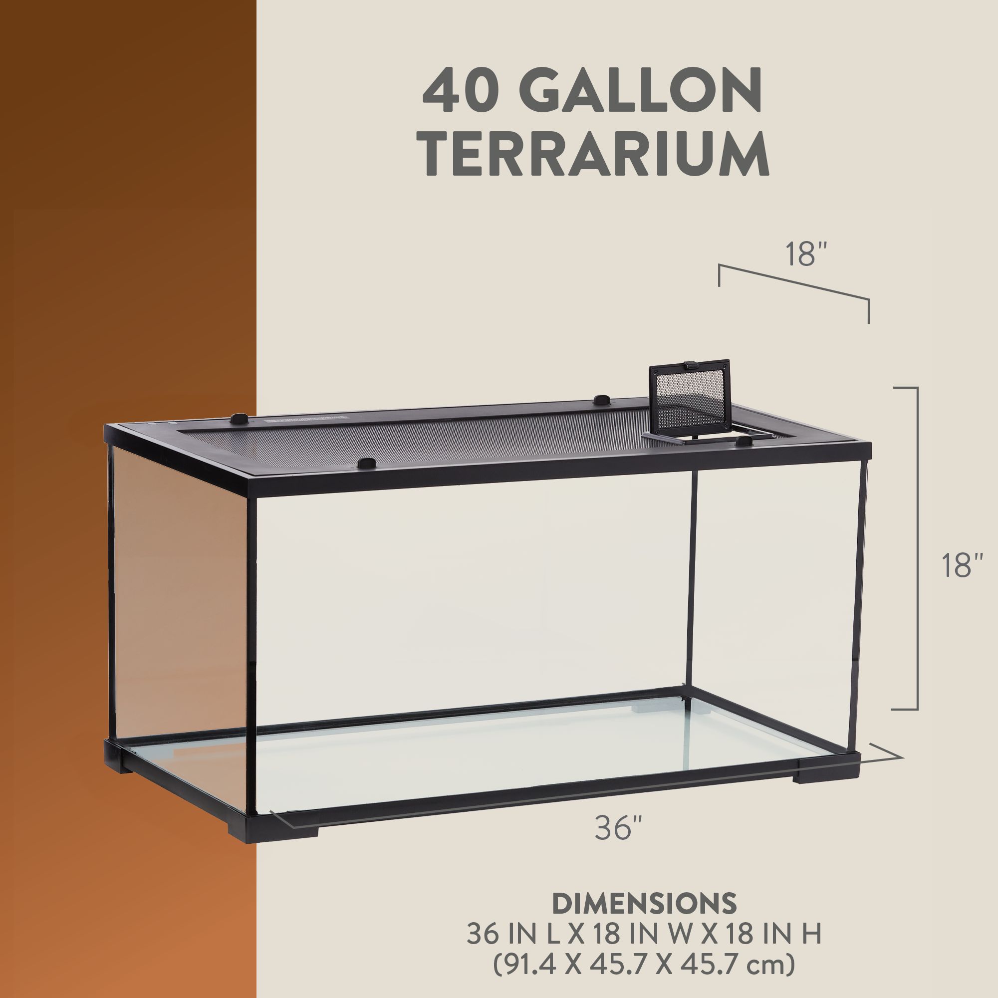 Thrive Temperate Essentials Kit -Temperate Reptile Terrarium Kit - 40 Gallon Terrarium - 36x18x18 - thumbnail 4