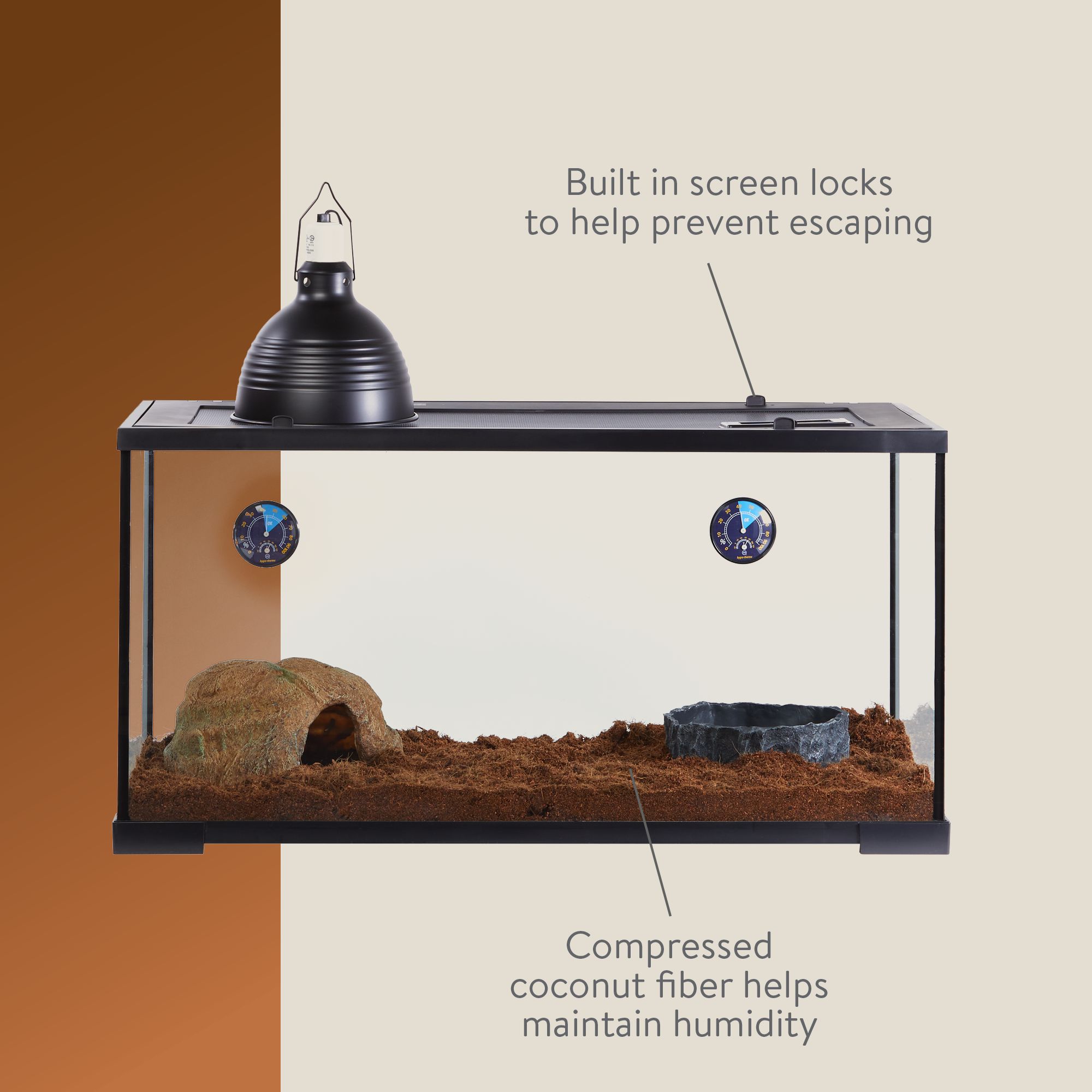 Thrive Temperate Essentials Kit -Temperate Reptile Terrarium Kit - 40 Gallon Terrarium - 36x18x18 - thumbnail 5