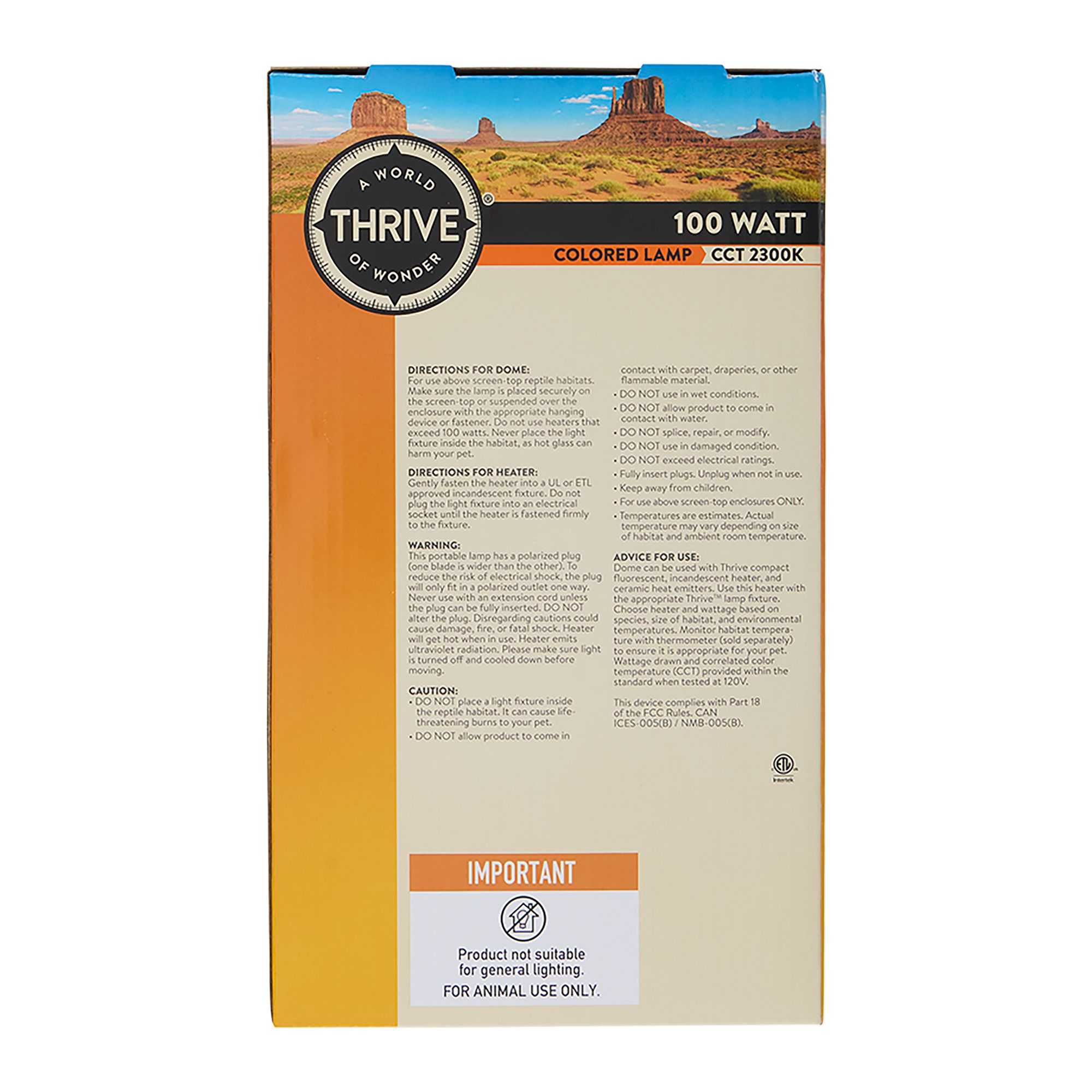 Thrive® Desert Basking Set - Reptile Basking Lamp Kit - 5.5 in - thumbnail 4