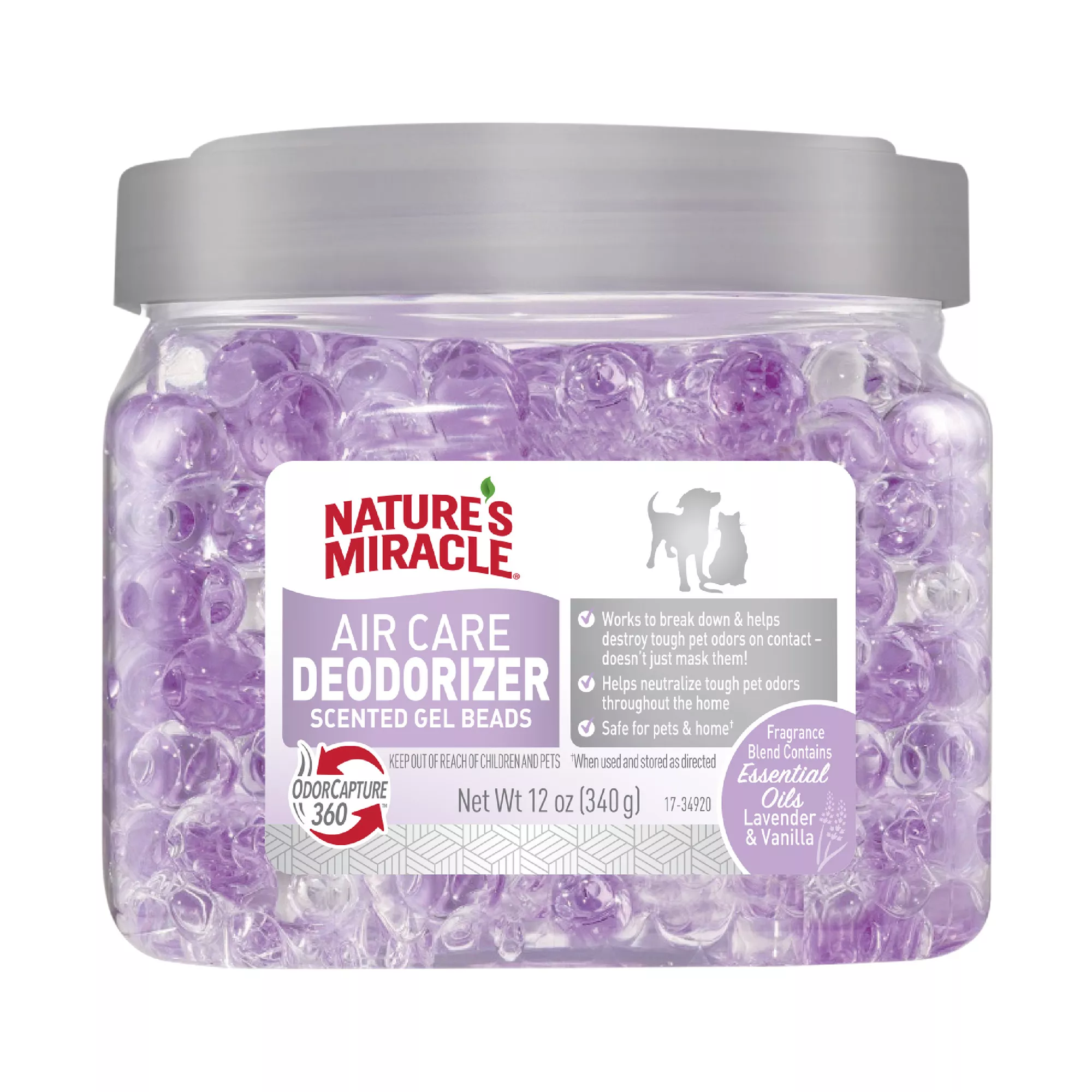 Nature's Miracle® Air Care Deodorizer Scented Gel Beads, Lavender and Vanilla, 12 oz