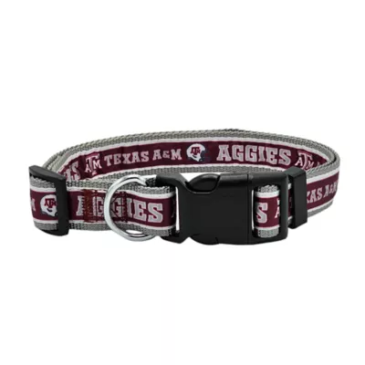 Pets First NCAA Texas A & M Satin Dog Collar - Image 1