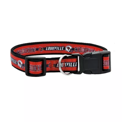 Pets First NCAA Louisville Satin Dog Collar - Image 1