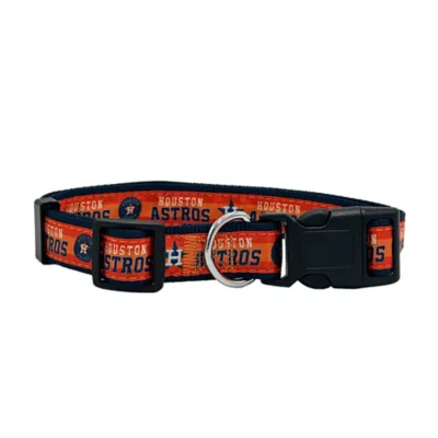Pets First MLB Houston Astros Satin Dog Collar - Image 1