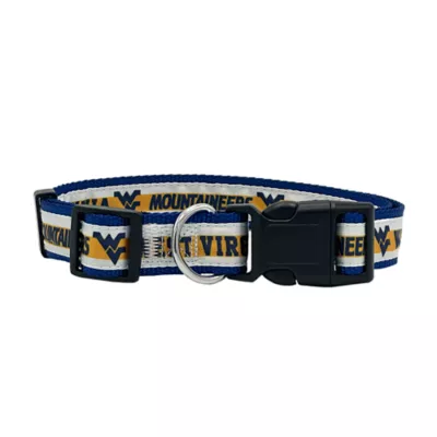 Pets First NCAA West Virginia Satin Dog Collar - Image 1