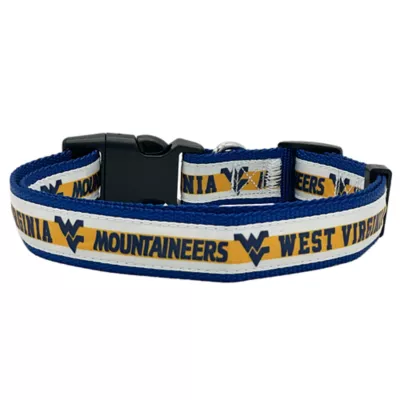 Pets First NCAA West Virginia Satin Dog Collar - Image 2