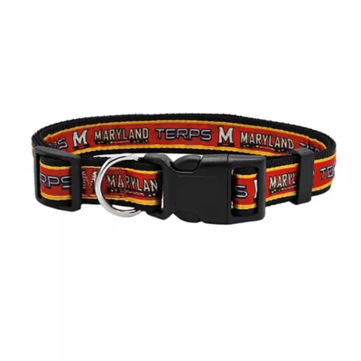 Pets First NCAA Maryland Satin Dog Collar - Image 1