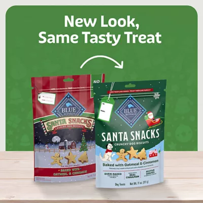 Product Blue Buffalo Santa Snack Biscuit Dog Treats 11 OZ