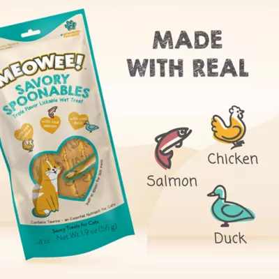 Product Meowee! Savory Spoonables - 4 CT, 1.9 OZ
