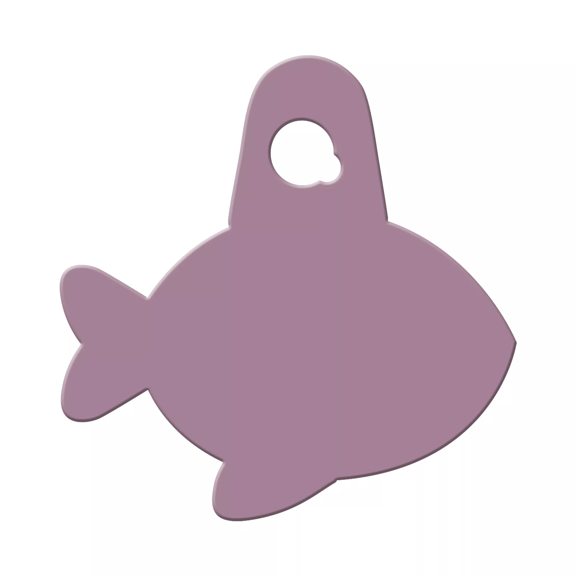 TagWorks® Rose Gold Fish Shaped ID Tag