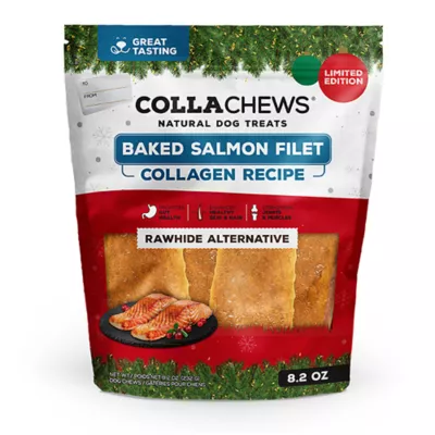 Product Collachews Glazed Salmon Filet Dog Treats 8.4 OZ