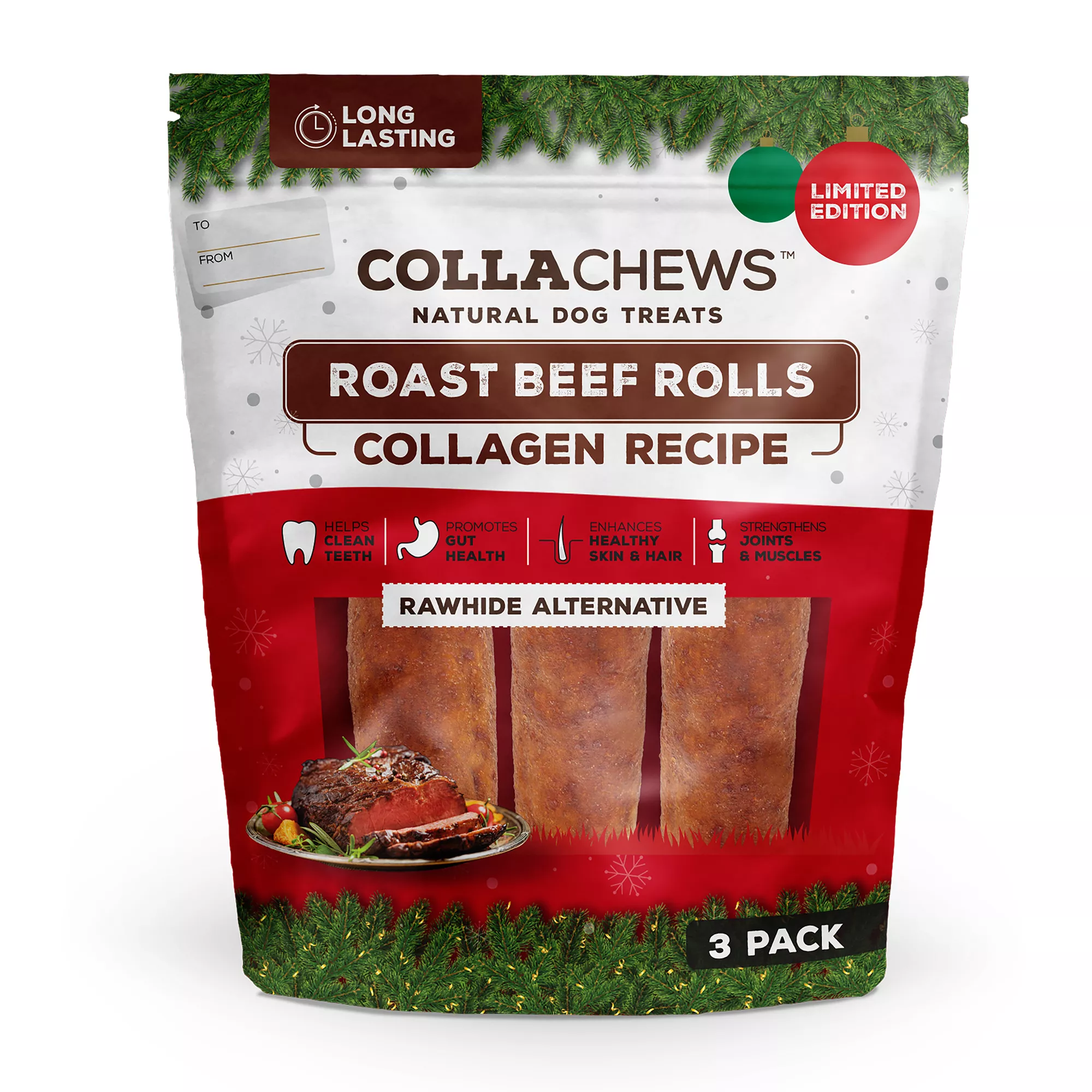 Collachews Roast Beef Roll 3 Count 2.1 OZ