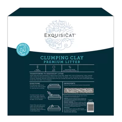 Product ExquisiCat Litter Premium Clumping Multi-Cat Clay Cat Litter - Unscented, Low Dust