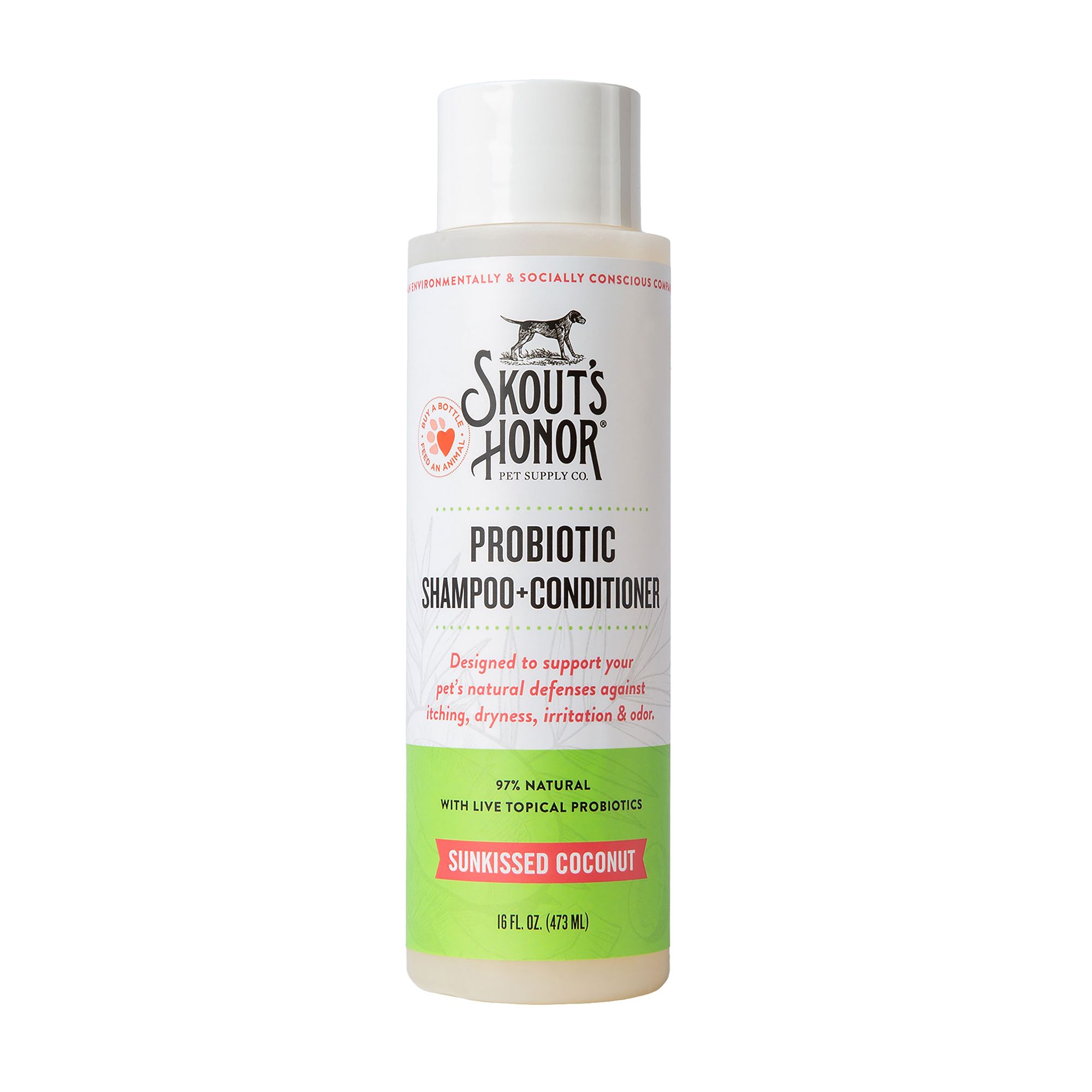 Skout's Honor, Probiotic Shampoo + Conditioner Sunkissed Coconut 16oz