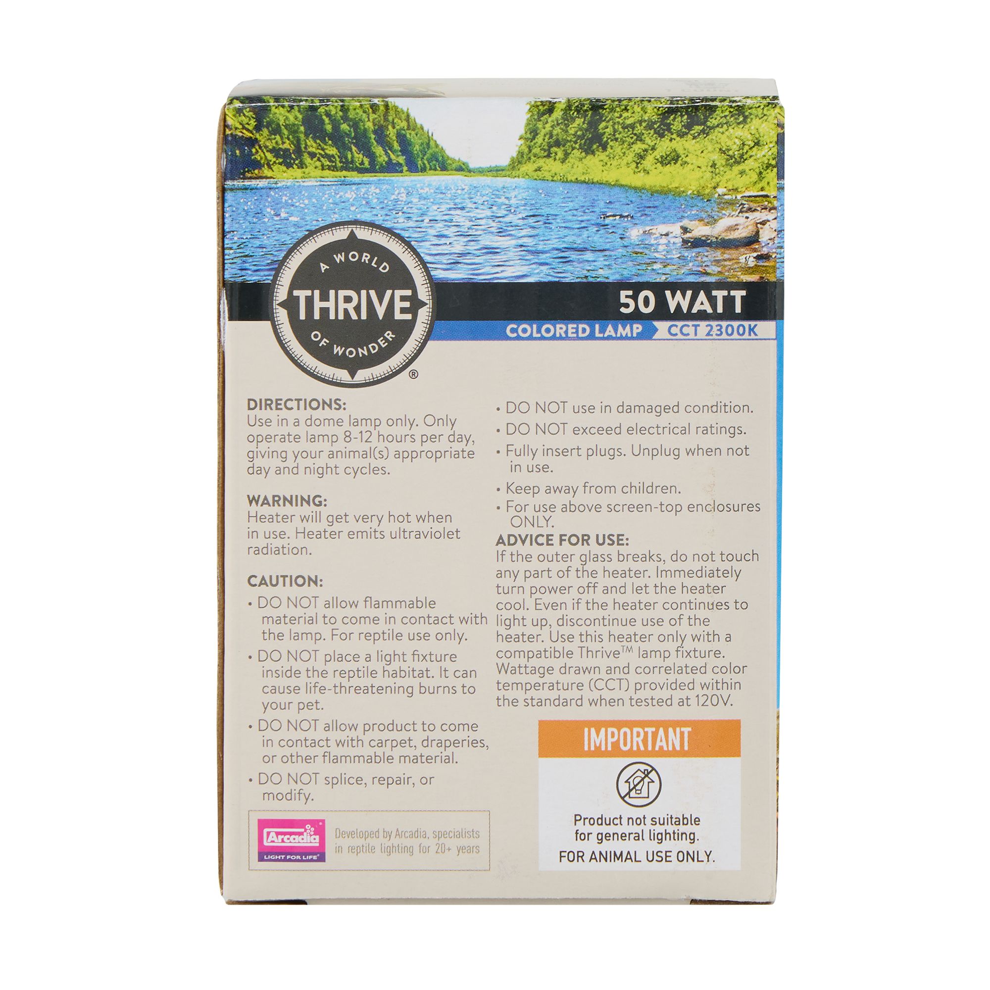 Thrive® Golden Light Splashproof Basking Spot - Basking Heat Bulb - 50-75W - thumbnail 3