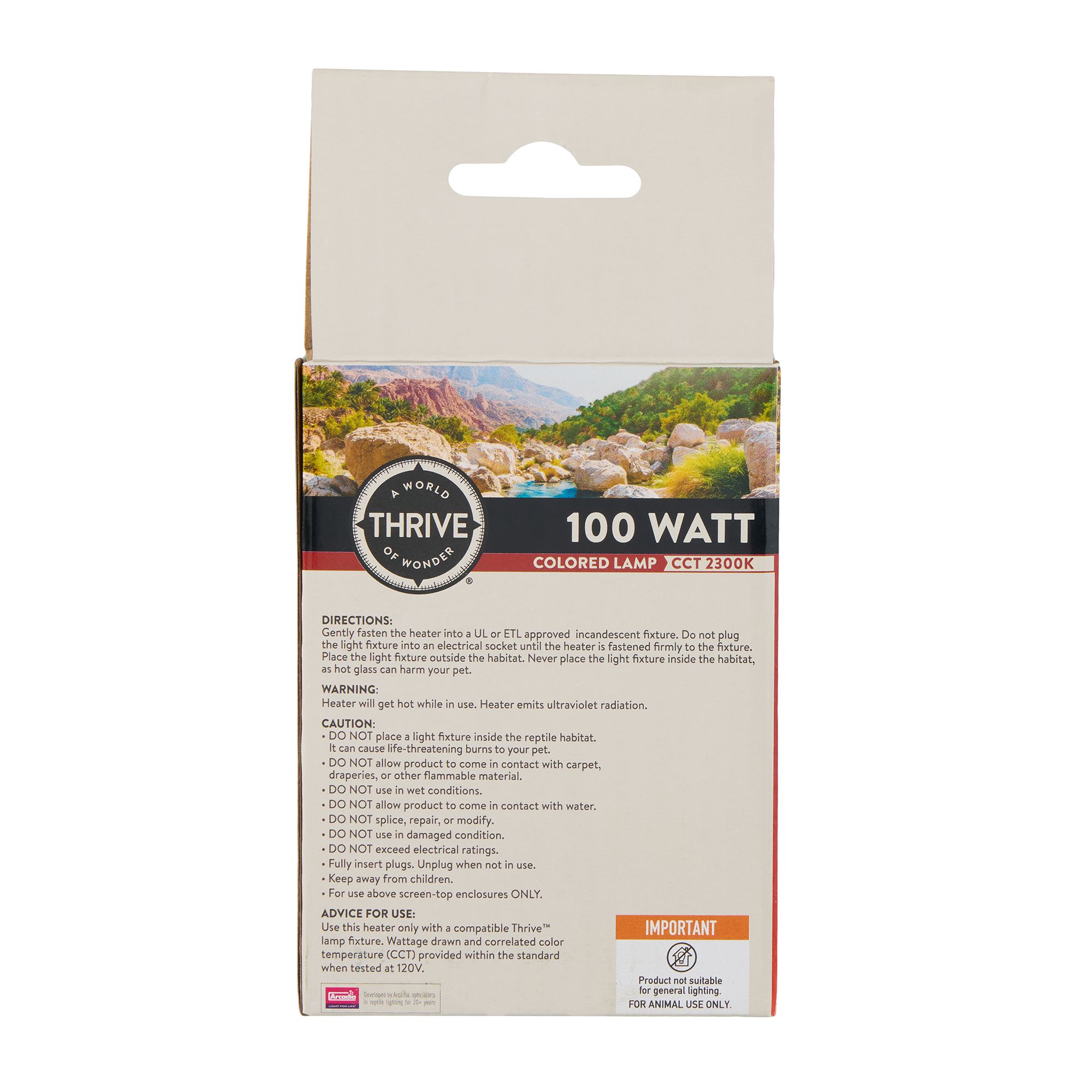 Thrive® Golden Light Basking Spot - Basking Heat Bulb - 50-150W - thumbnail 4