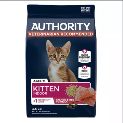 Product Authority® Everyday Health Indoor Kitten Cat Dry Food - Salmon & Rice, With-Grain