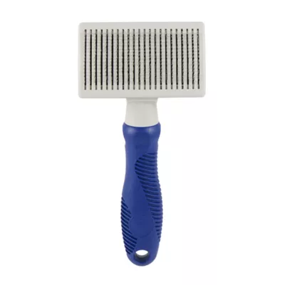 Whisker City® Self-Cleaning Metal Bristle Slicker Grooming Pet Brush - Image 1