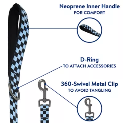 Top Paw® Checkered 4 Ft Padded Handle Leash - Image 3