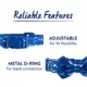 Product Top Paw® Blue Shark Dog Collar with Bow
