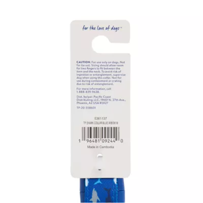 Product Top Paw® Blue Shark Dog Collar with Bow