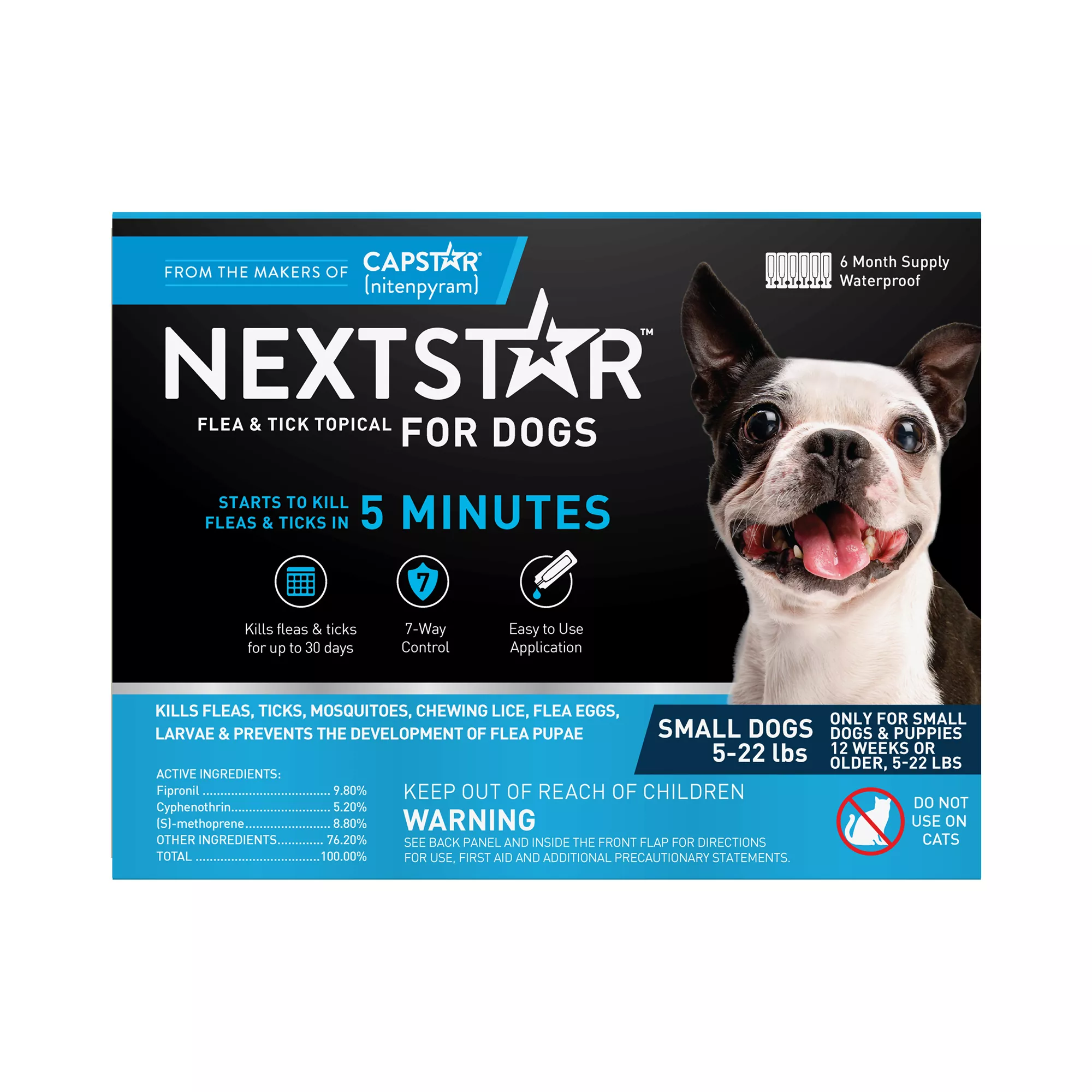 NextStar® Flea & Tick Prevention for Small Dogs 5-22 lbs, 6 Count