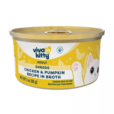 Viva La Kitty Adult Cat Wet Food - Shreds in Broth, 3 Oz - Image 1
