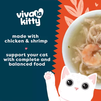 Product Viva La Kitty Adult Cat Wet Food - Shreds in Broth, 3 Oz