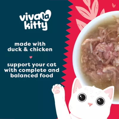 Product Viva La Kitty Adult Cat Wet Food - Shreds in Broth, 3 Oz