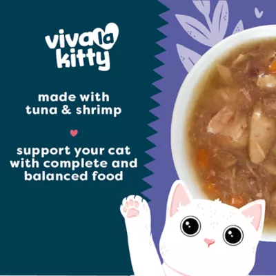 Product Viva La Kitty Adult Cat Wet Food - Shreds in Broth, 3 Oz