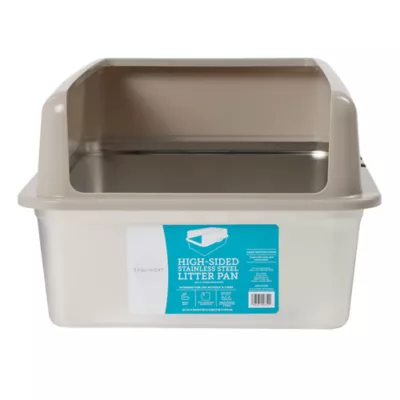 Exquisicat® High-Sided Stainless Steel X-Large Cat Litter Box with Lid, Easy Cleaning, Non-Stick - Image 6