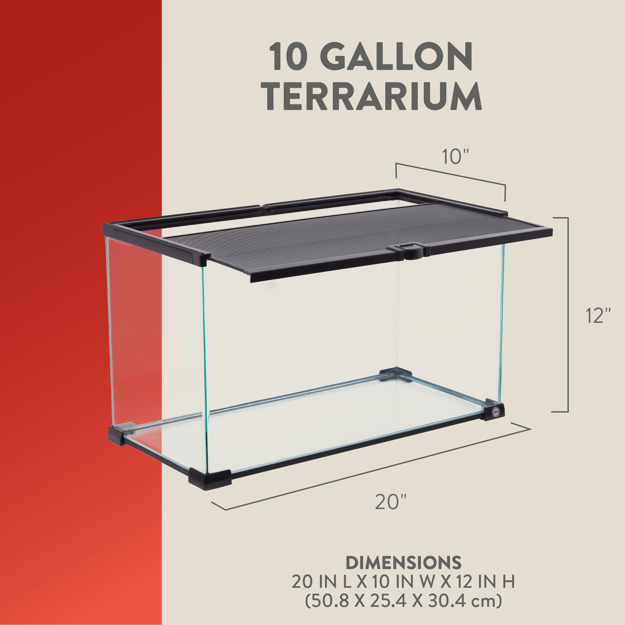 Thrive Terrarium Essentials Kit - Reptile Terrarium Starter Kit - 10 Gallon - 20x10x12 - thumbnail 4