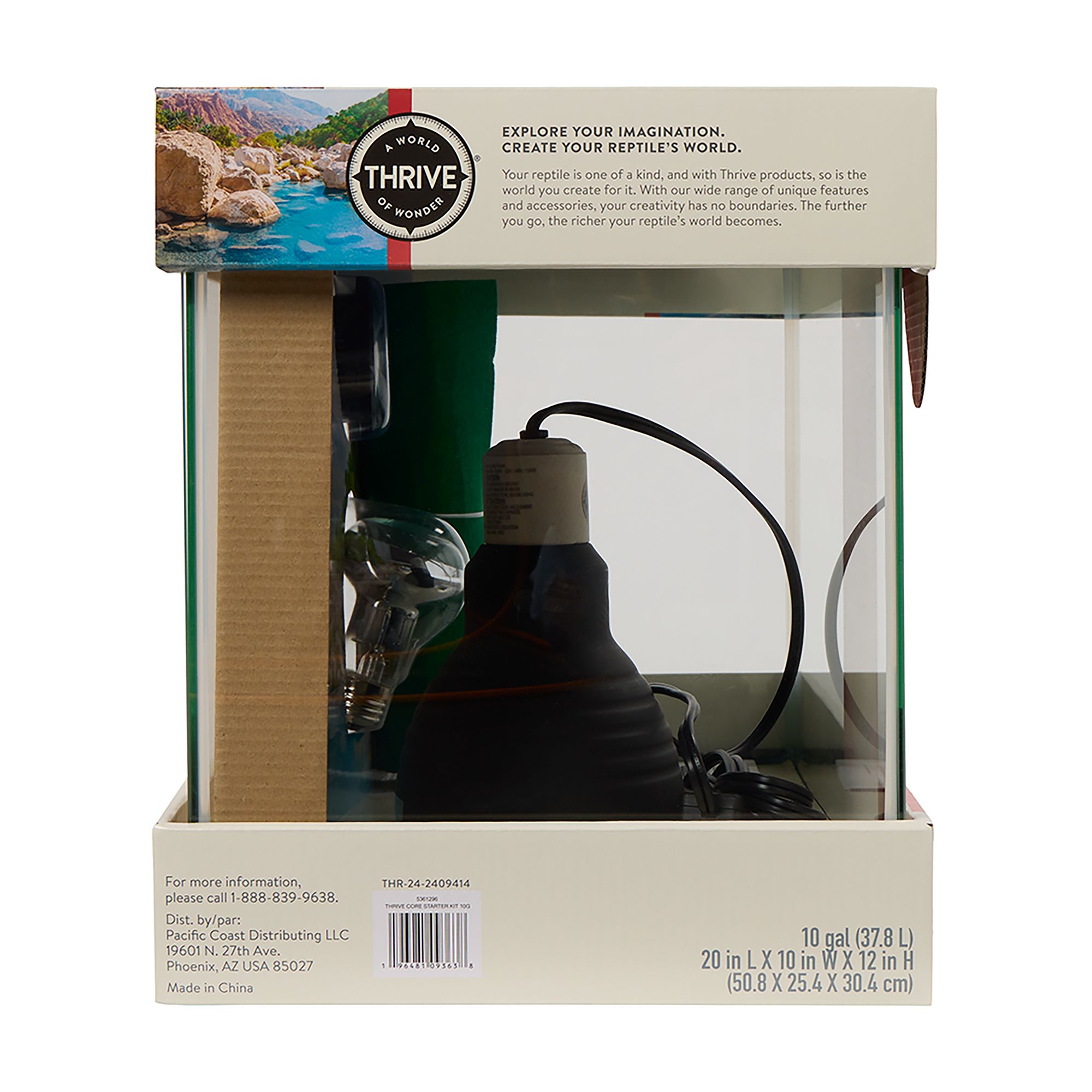 Thrive Terrarium Essentials Kit - Reptile Terrarium Starter Kit - 10 Gallon - 20x10x12 - thumbnail 8
