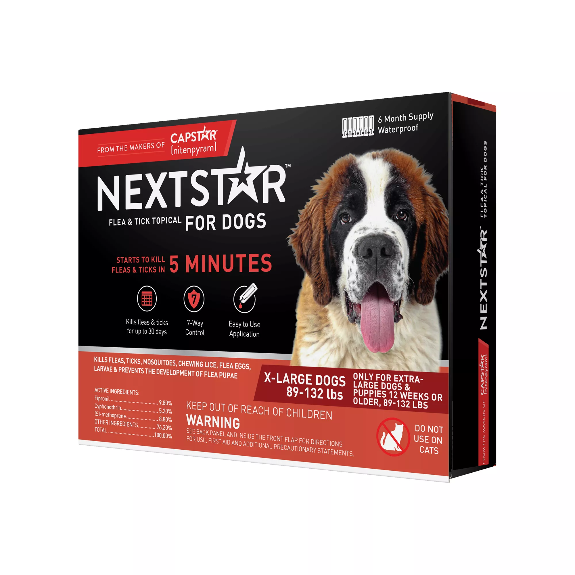 NextStar® Flea & Tick Prevention for Extra-Large Dogs 89-132 lbs, 6 Count