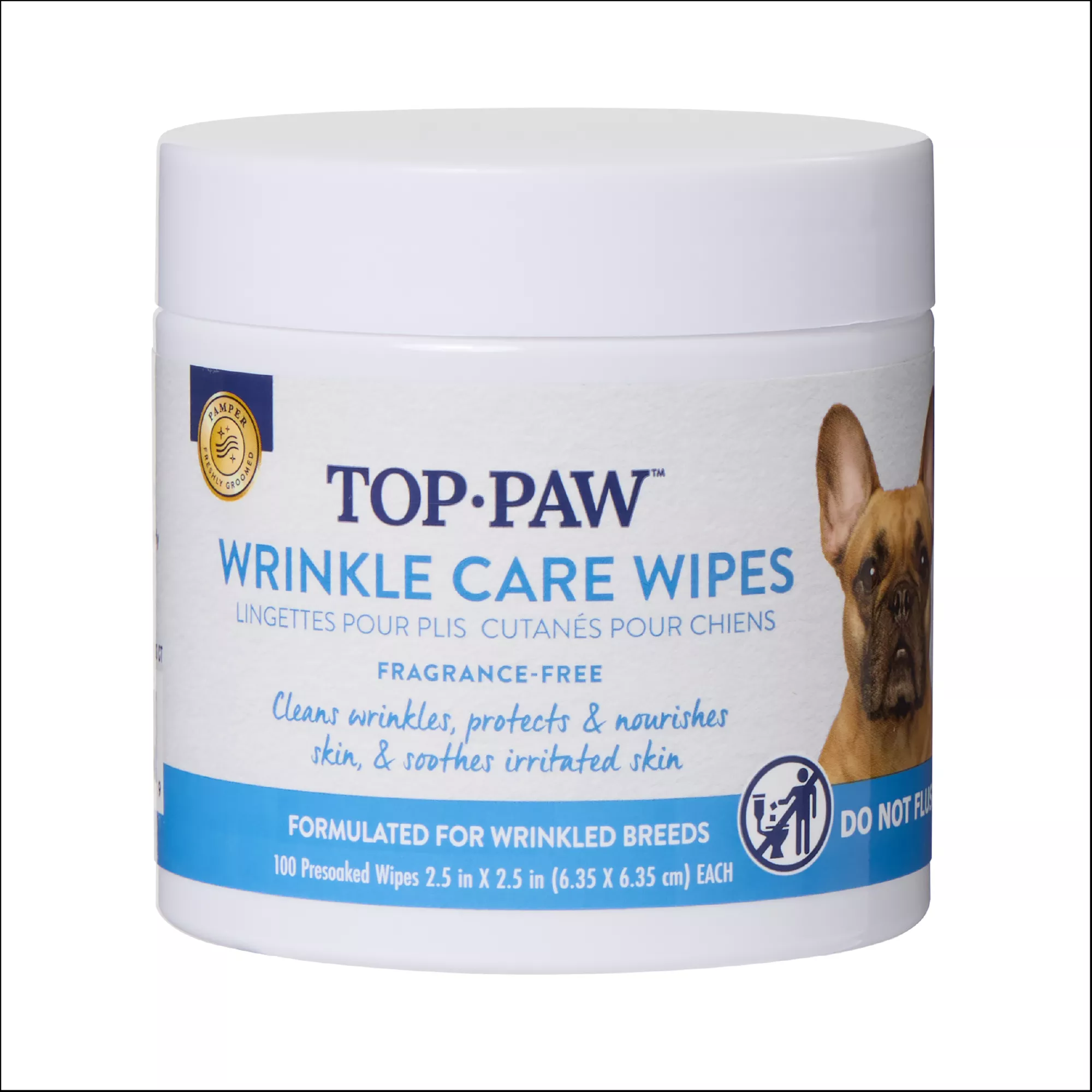 Top Paw® Wrinkle Care Dog Wipes, 100 Count