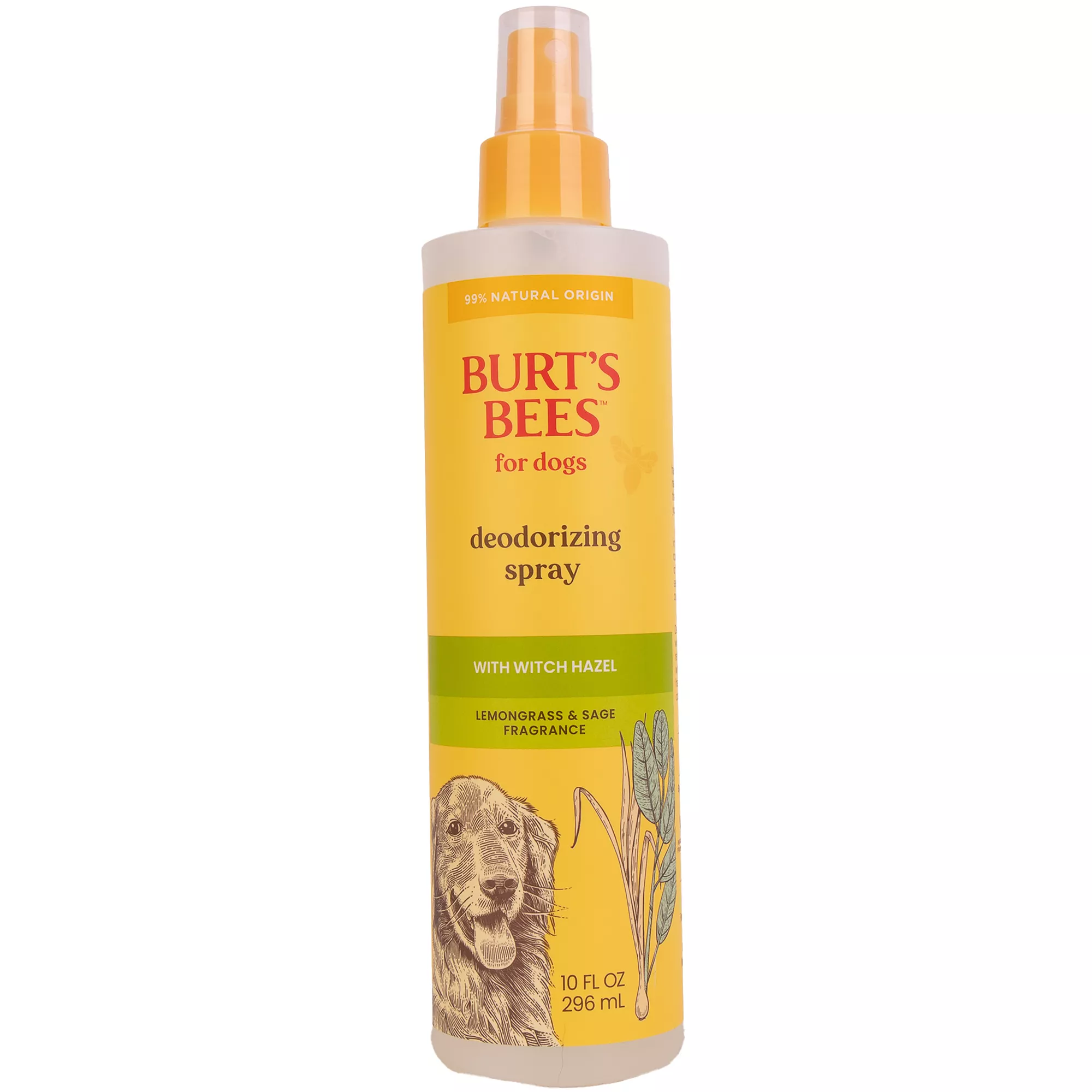 Burt's Bees for Pets Deodorizing Spray with Witch Hazel, Lemongrass and Sage Fragrance 10 oz