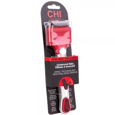 CHI® Dematting & Deshedding Undercoat Dog Grooming Rake Brush for Long Hair - Image 4