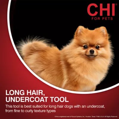 CHI® Dematting & Deshedding Undercoat Dog Grooming Rake Brush for Long Hair - Image 7