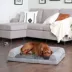 FurHaven Plush & Suede Full Support Orthopedic Sofa Pet Bed for Dogs & Cats - Gray image thumbnail 9