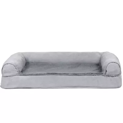 Product FurHaven Plush & Suede Full Support Orthopedic Sofa Pet Bed for Dogs & Cats - Gray