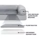 Product FurHaven Plush & Suede Full Support Orthopedic Sofa Pet Bed for Dogs & Cats - Gray