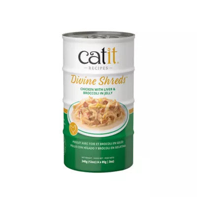 Catit Divine Shreds Wet Cat Food - Jelly, 4ct - Image 1